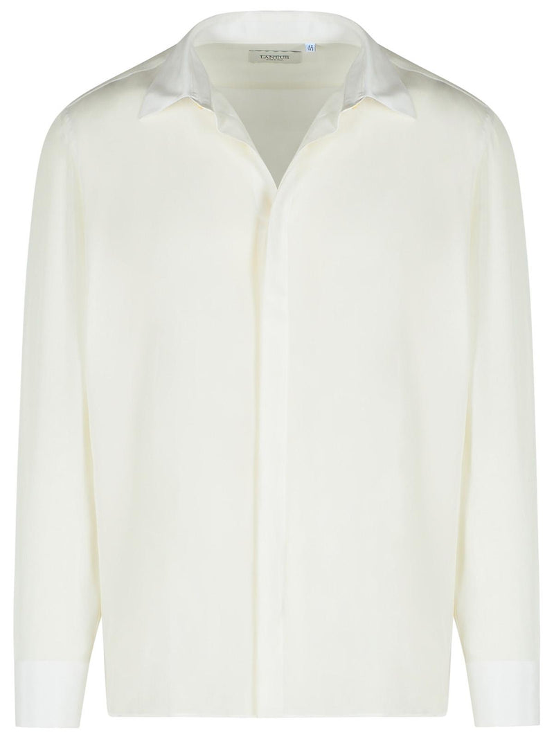 Laneus Laneus Cream Silk Shirt Men - World Class Fashion