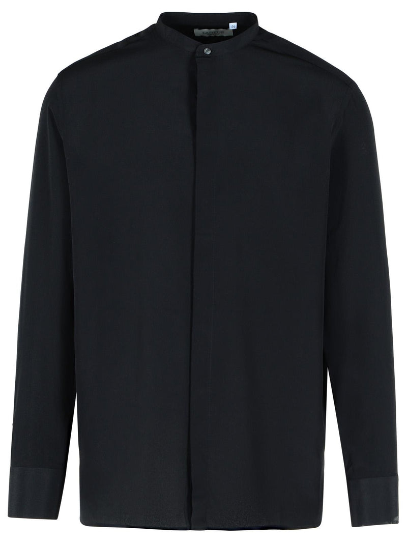 Laneus Laneus Black Silk Shirt Men - World Class Fashion