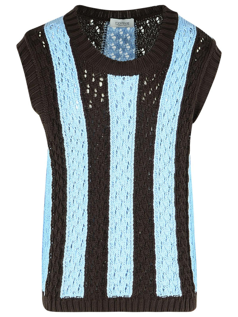Laneus Laneus Chaleco de Algodón Azul Claro para Hombre - World Class Fashion