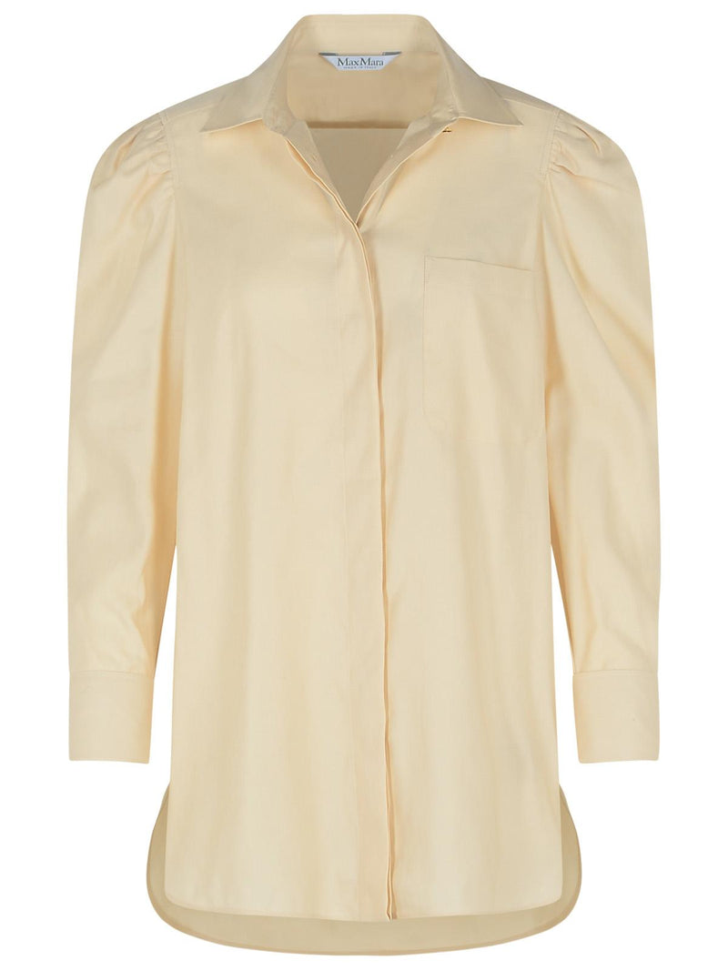 Max Mara Max Mara 'FARADAY' Cream Cotton Shirt - World Class Fashion