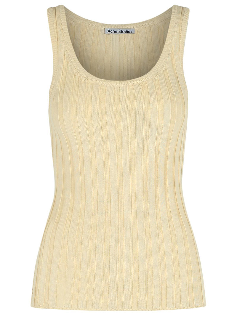 Acne Studios Acne Studios Cream Cotton Blend Tank Top Women - World Class Fashion