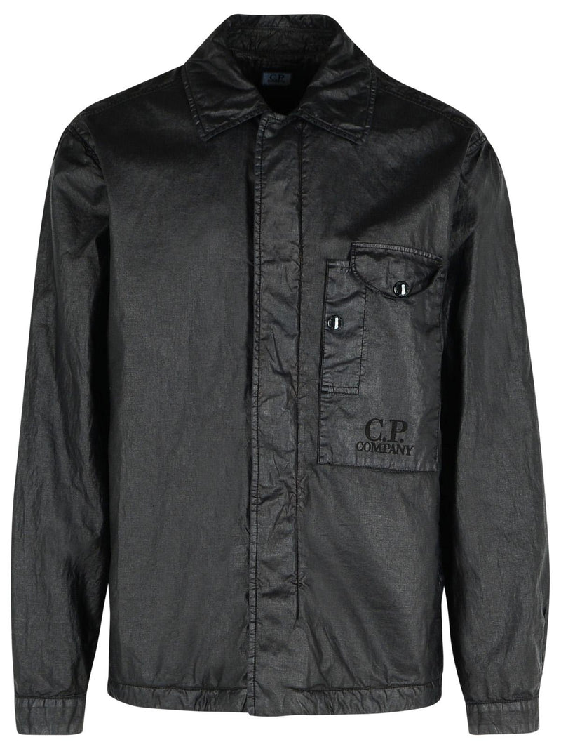 C.P. Company C.P. Company Linen Shirt Black Men - World Class Fashion