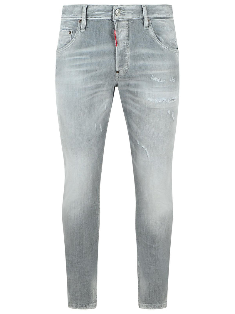 Dsquared2 Dsquared2 'SKATER' Light Grey Cotton Jeans - World Class Fashion