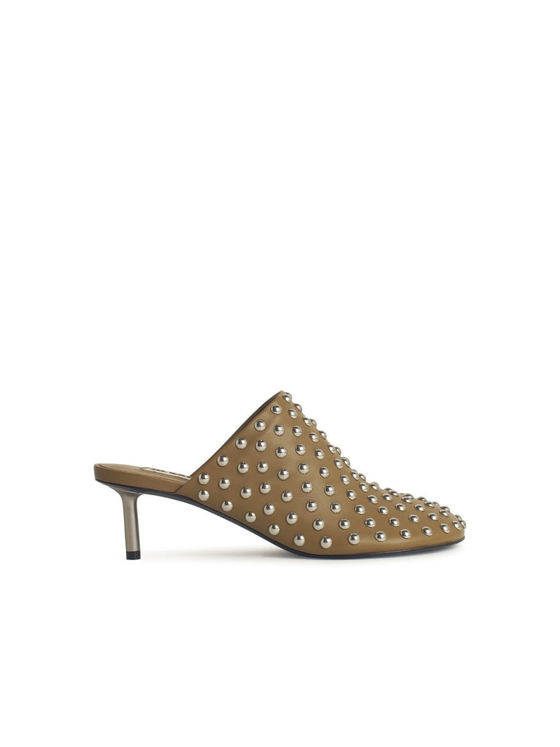 Jil Sander Jil Sander Chimera Green Leather Mules - World Class Fashion