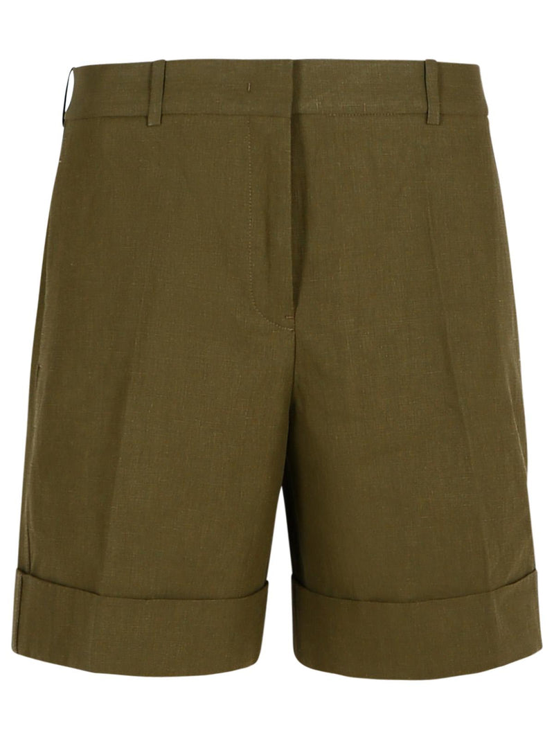 Jil Sander Jil Sander Shorts de Lino Verdes Mujer - World Class Fashion