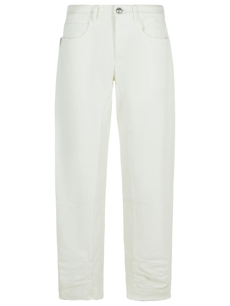 Jil Sander Jil Sander Cotton Jeans White Women - World Class Fashion