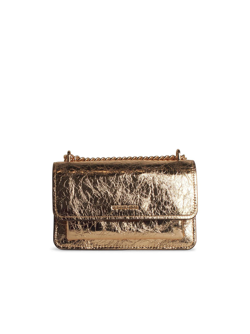 Michael Michael Kors Michael Michael Kors Claire Gold Leather Crossbody Bag - World Class Fashion