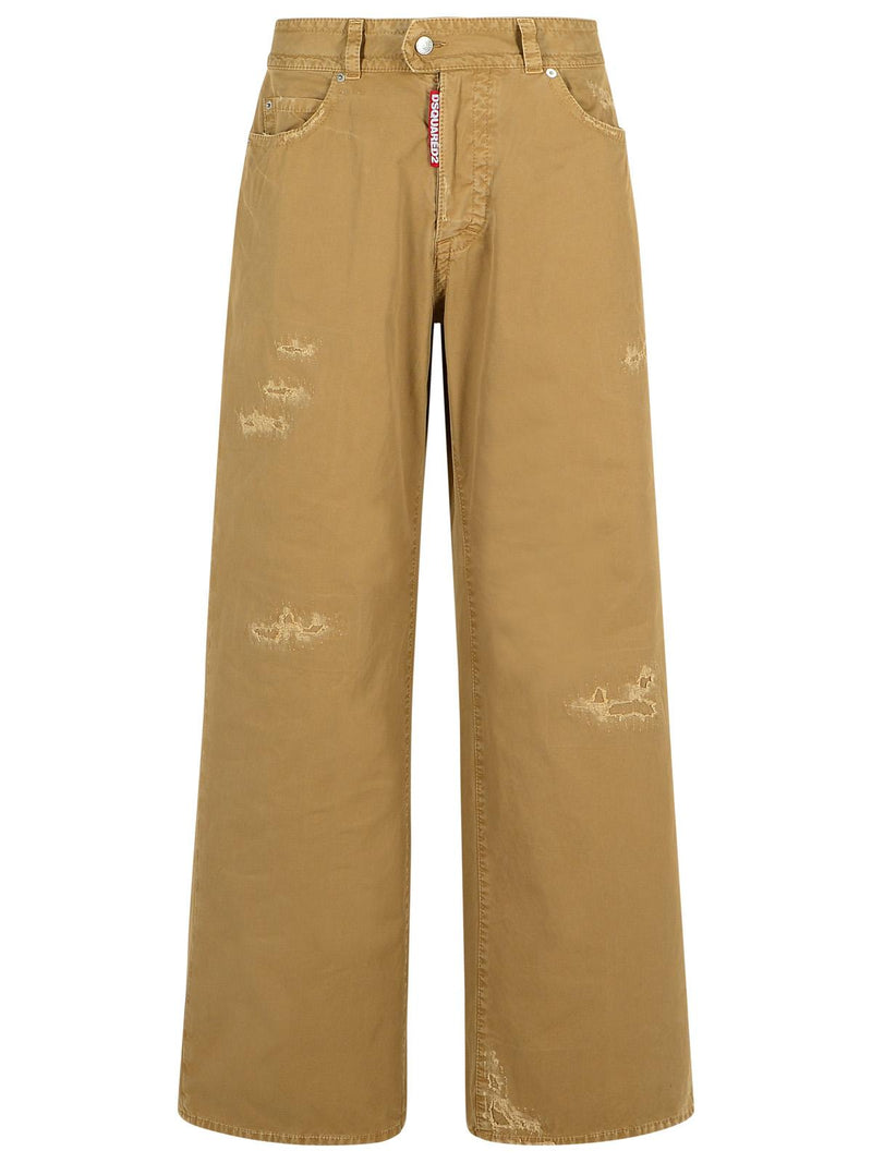 Dsquared2 Dsquared2 '9 To 5' Beige Cotton Pants Women - World Class Fashion