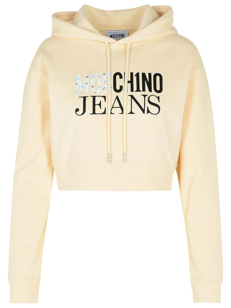 Moschino Jeans Moschino Jeans Ivory Cotton Sweatshirt Women - World Class Fashion
