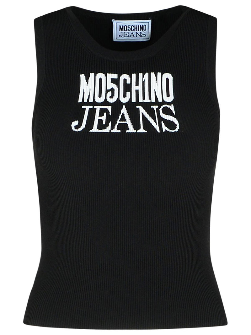 Moschino Jeans Moschino Jeans Viscose Blend Tank Top Black - World Class Fashion