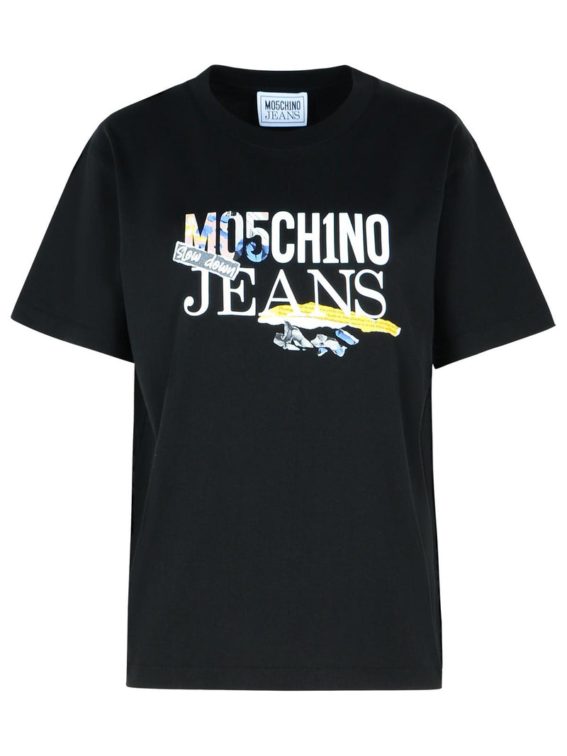 Moschino Jeans Polo de algodón negro Moschino Jeans para mujer - World Class Fashion