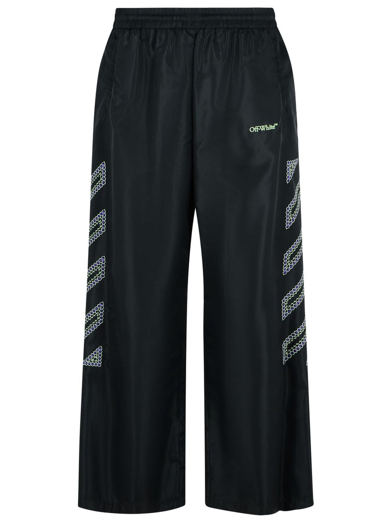 Off-white Off-white Track Black Polyamide Pants Men - World Class Fashion