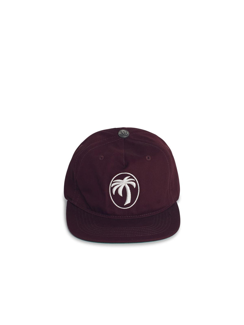 Palm Angels Palm Angels Oval Burgundy Cotton Cap - World Class Fashion