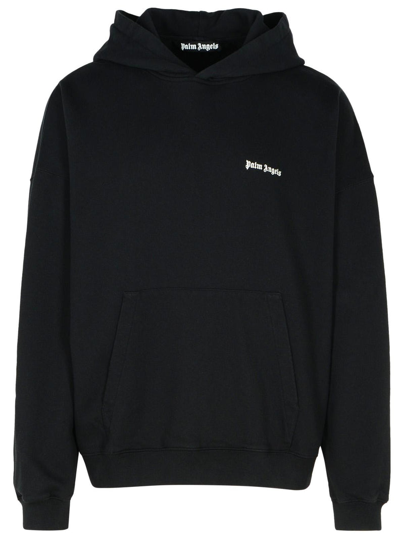 Palm Angels Sudadera de algodón negra para hombre Palm Angels - World Class Fashion