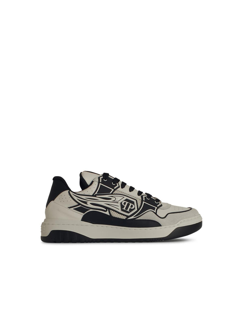 Philipp Plein Philipp Plein 'HEXAGON' White Leather Sneakers - World Class Fashion
