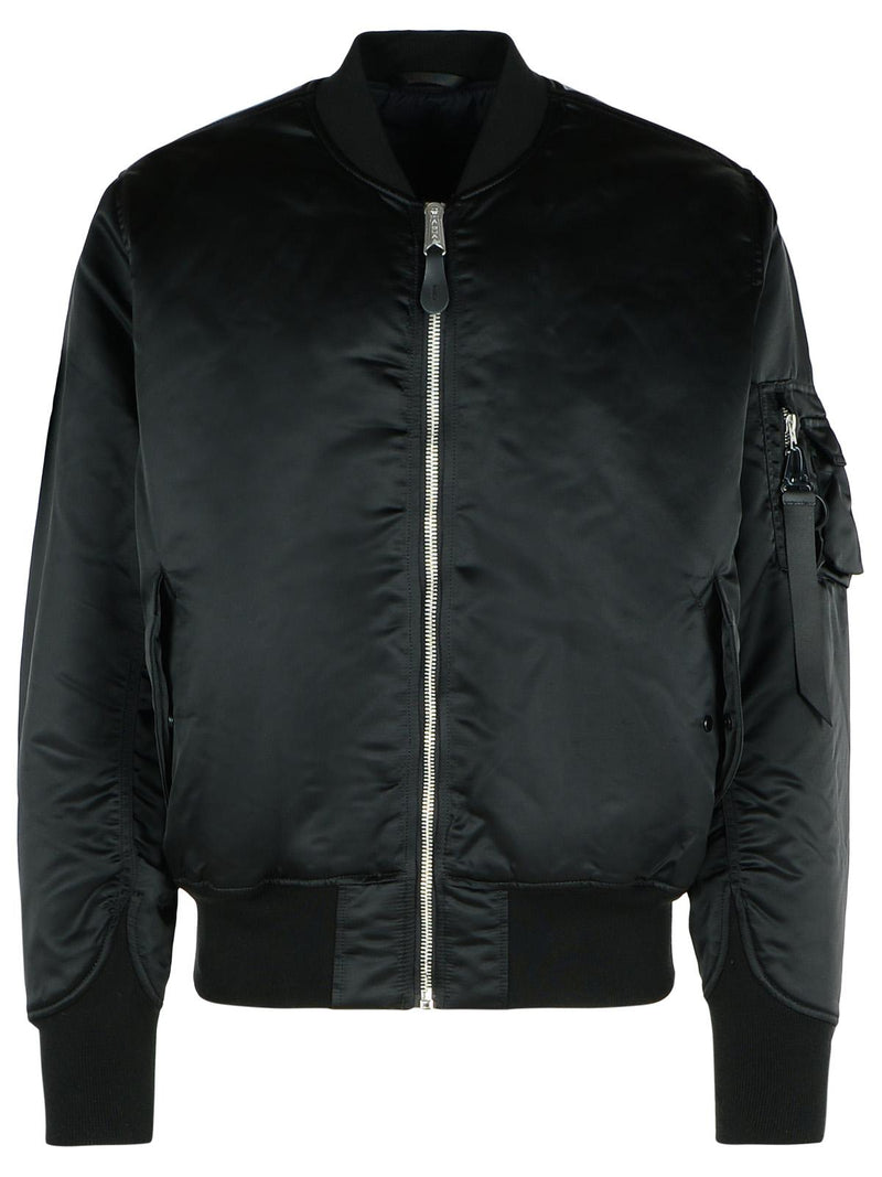Alpha Industries Alpha Industries FLIGHT Black Bomber Jacket - World Class Fashion