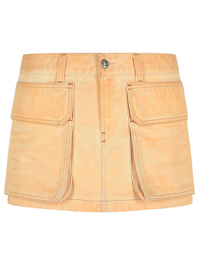 Diesel Diesel Cotton Miniskirt Beige Women - World Class Fashion