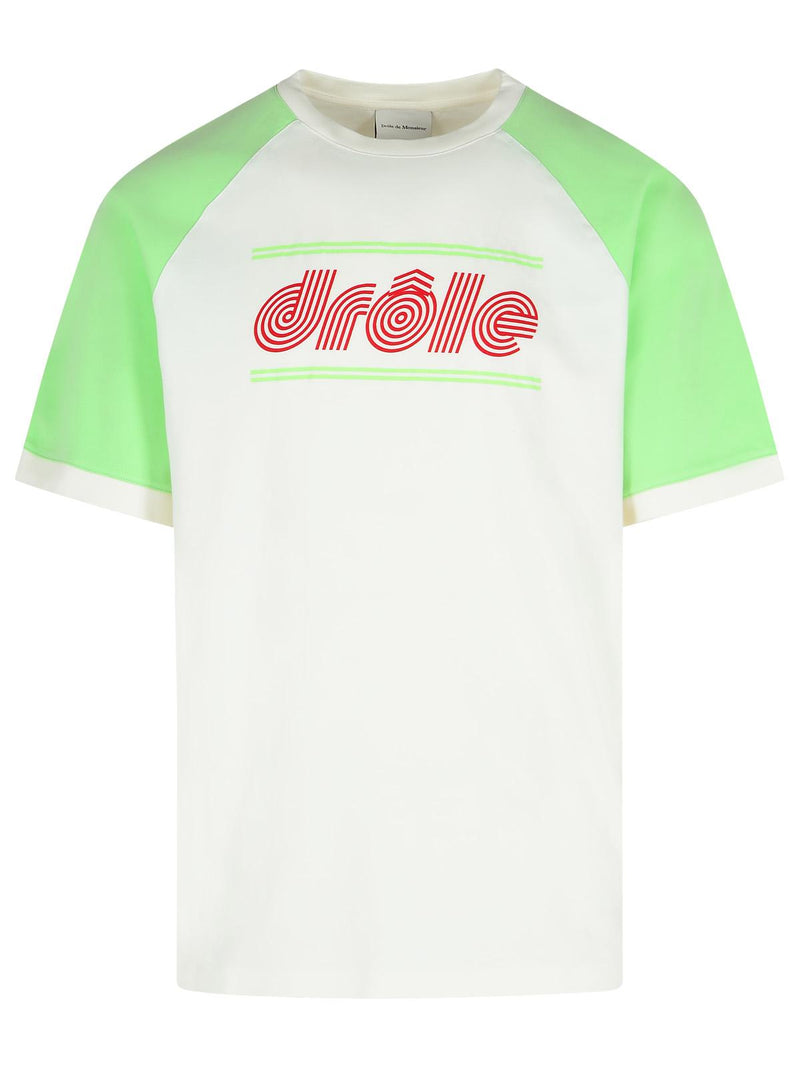 Drole De Monsieur Drole De Monsieur Tennis White Cotton Polo Shirt - World Class Fashion