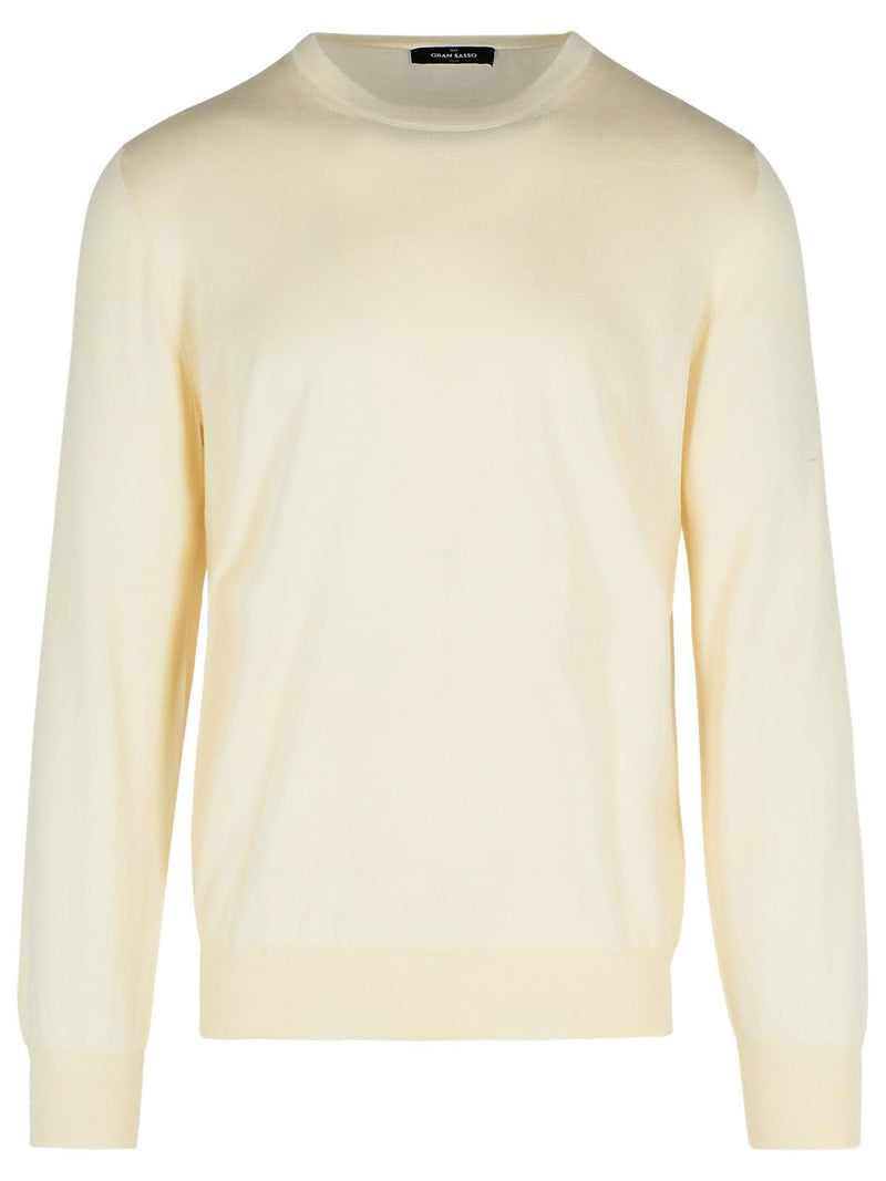 Gran Sasso Gran Sasso Cashmere Blend Sweater Cream Men - World Class Fashion