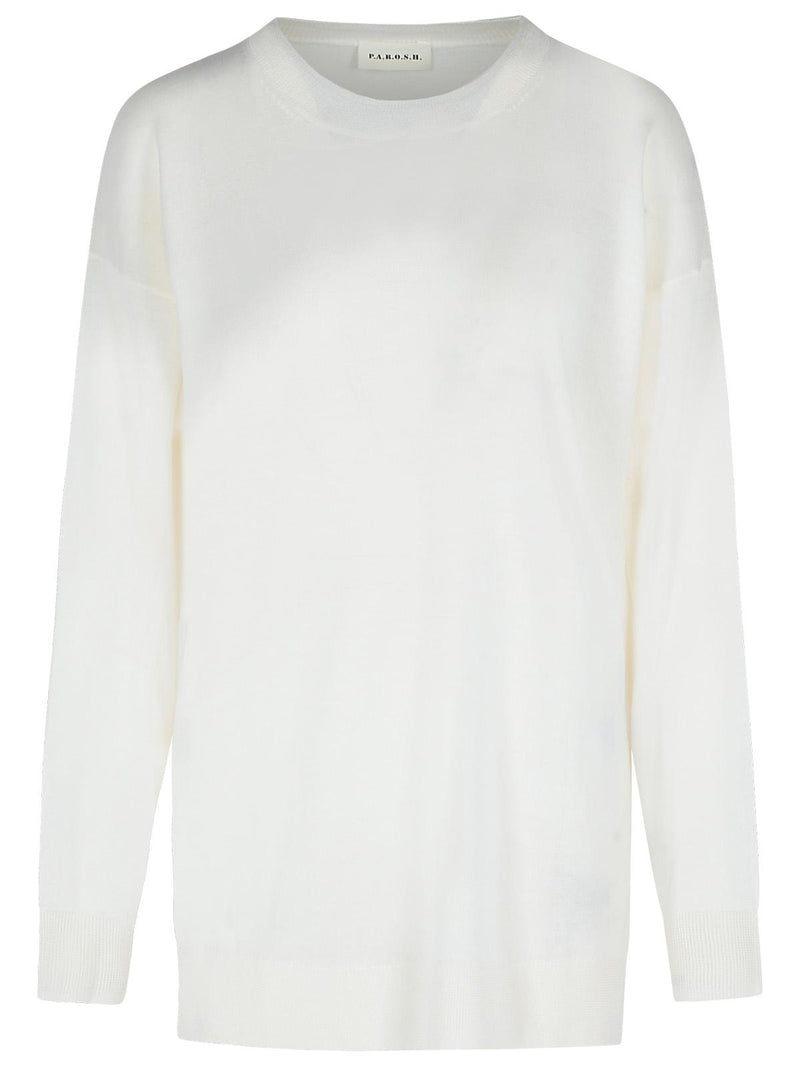 P.a.r.o.s.h. P.a.r.o.s.h. OVER Cream Wool Blend Sweater Women - World Class Fashion