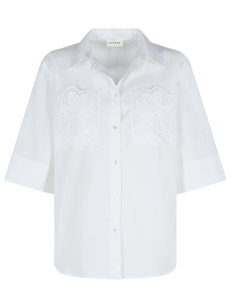 P.a.r.o.s.h. P.a.r.o.s.h. CIOCCOLATO White Cotton Shirt Women - World Class Fashion