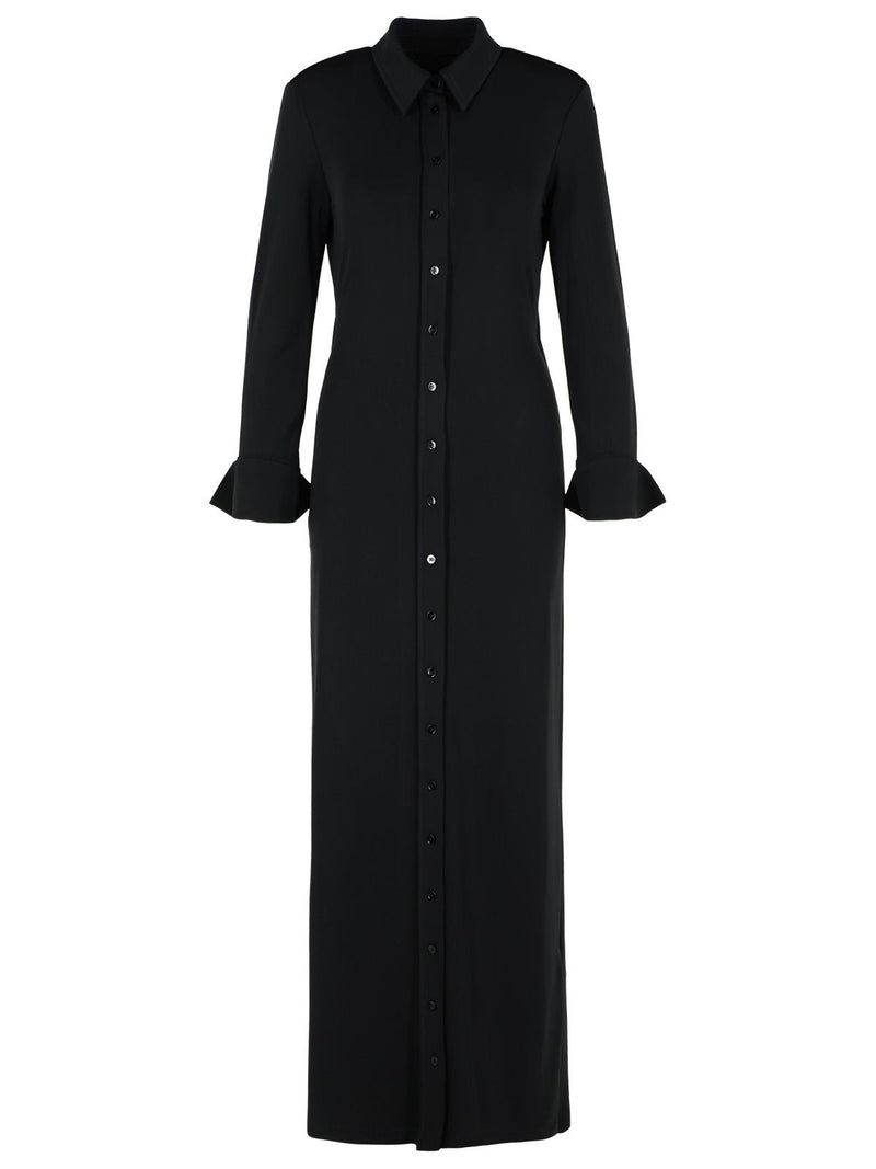 Sportmax Vestido elástico de viscosa negra 'NIAS' de Sportmax - World Class Fashion