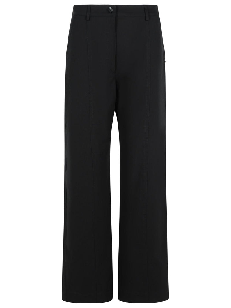 Sportmax Pantalones de algodón negros Sportmax Era para mujer - World Class Fashion