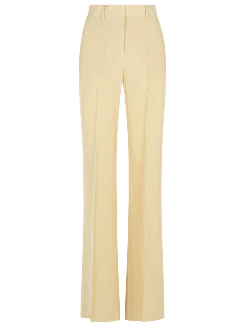 Sportmax Pantalones de viscosa color marfil 'ORARIO' de Sportmax - World Class Fashion