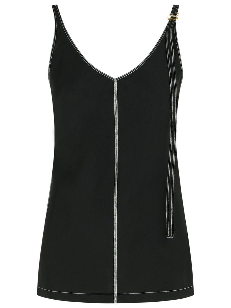 Sportmax Sportmax 'WASER' Black Viscose Tank Top - World Class Fashion