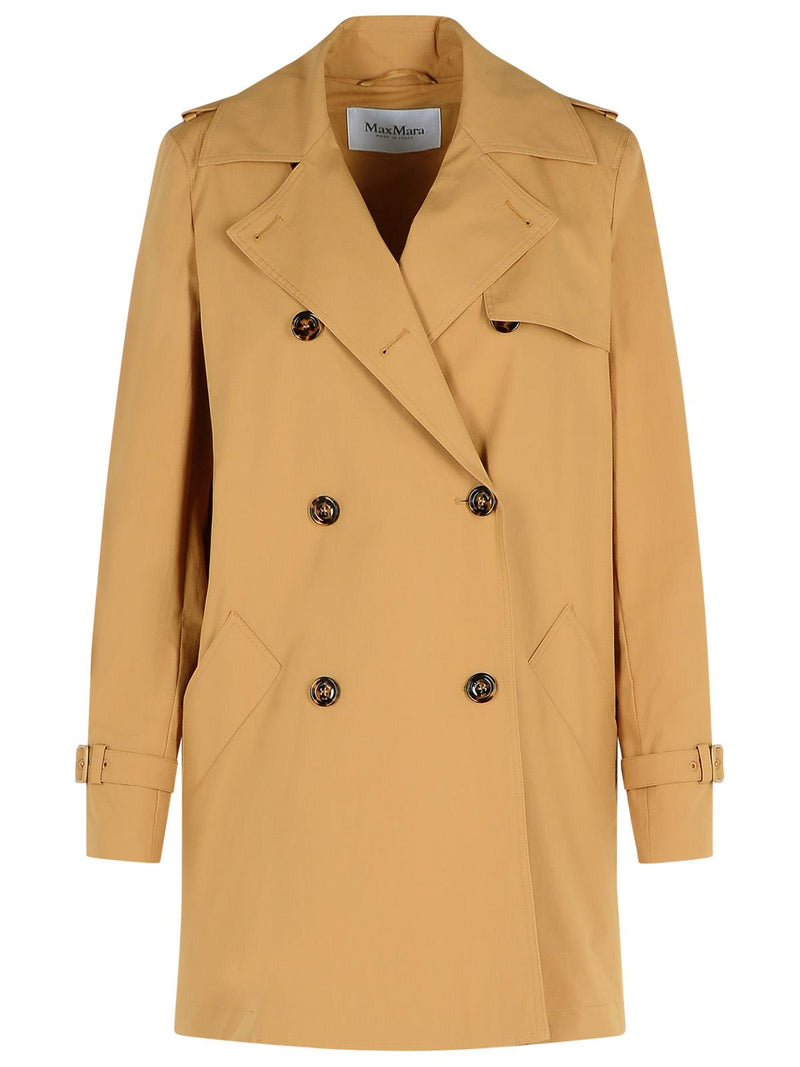 Max Mara Max Mara 'LANDA' Black Cotton Trench Coat - World Class Fashion