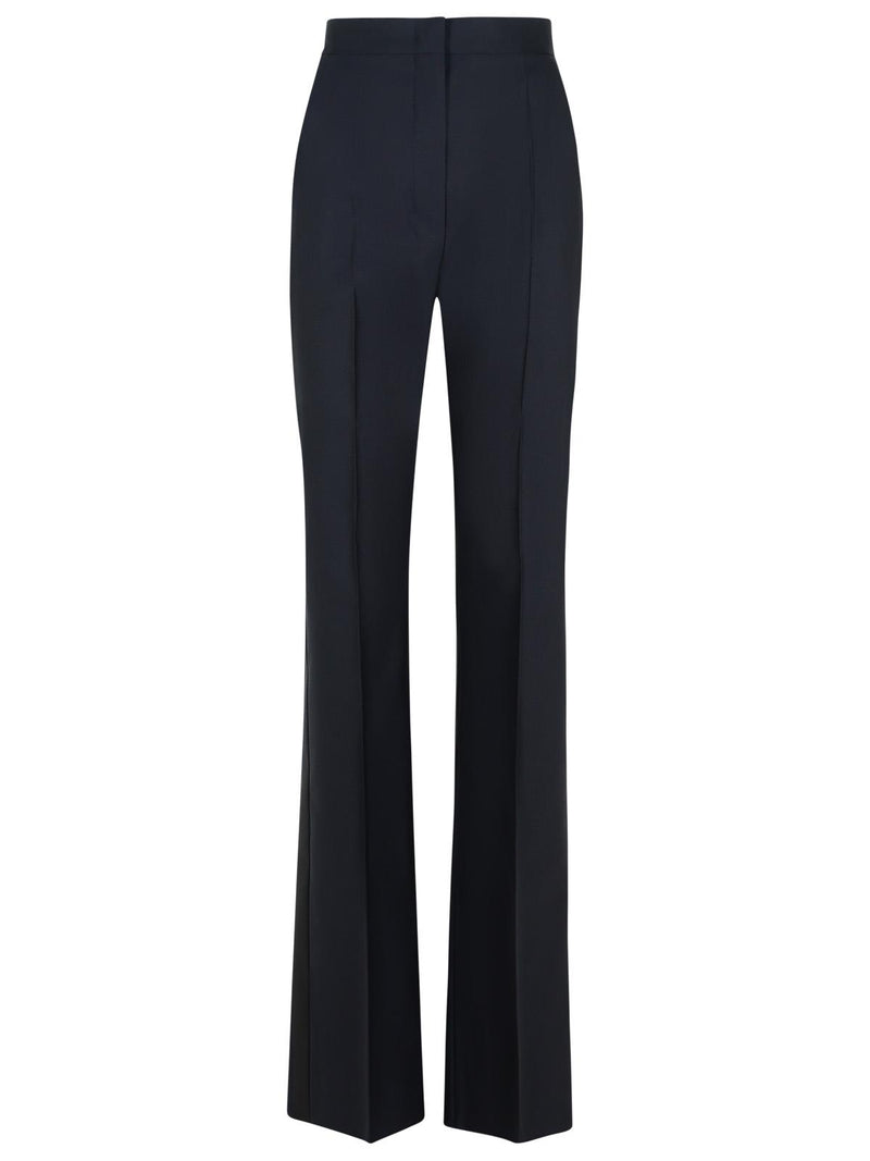 Max Mara Max Mara Pantalón 'DELFINO' de mezcla de lana virgen azul - World Class Fashion
