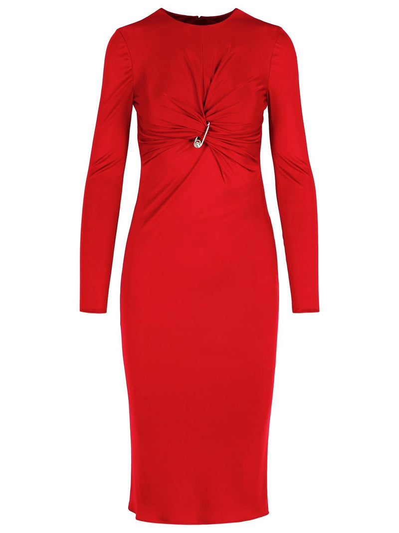 Versace Versace Medusa Red Viscose Dress - World Class Fashion