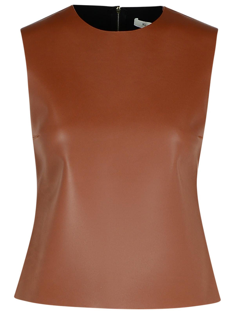 Jw Anderson Jw Anderson Leather Tank Top Brown Women - World Class Fashion