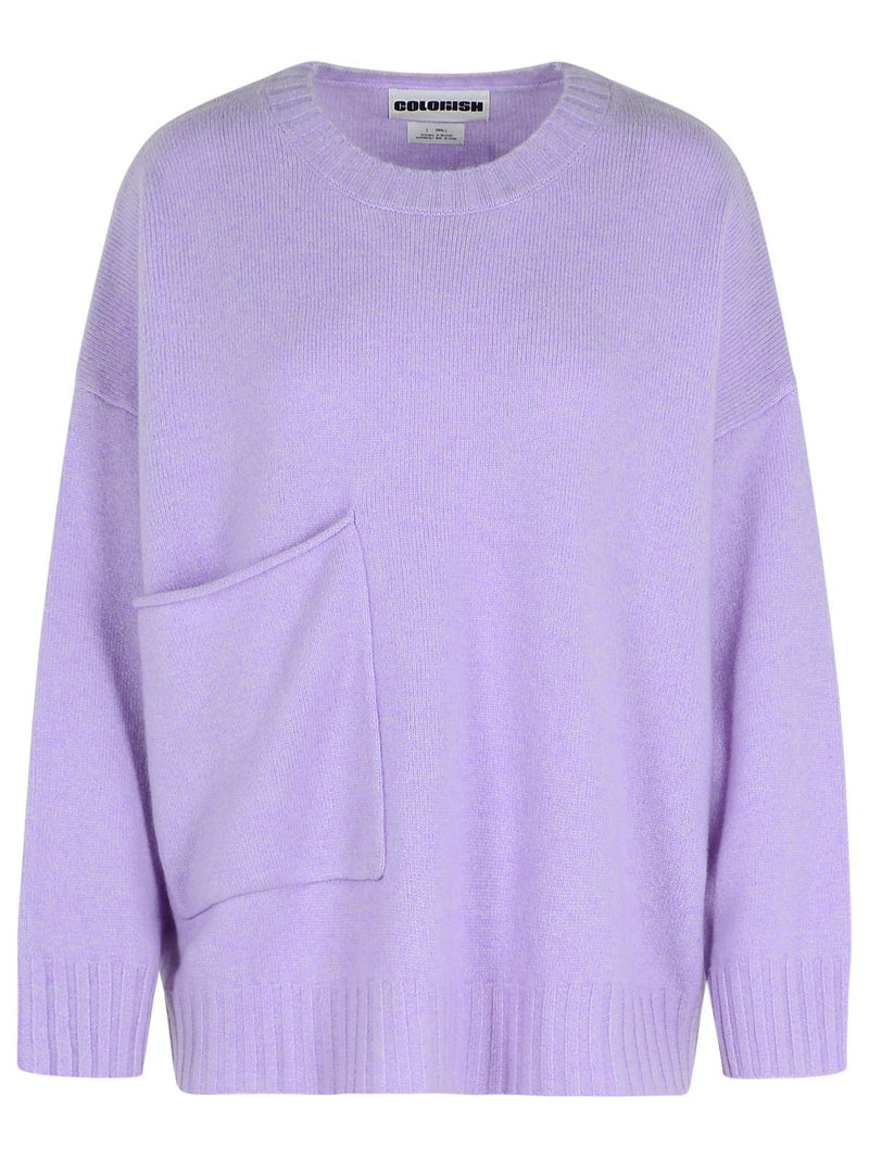 Colorush Suéter Colorush 'ZIGGY Boyfriend' de mezcla de cachemira lila - World Class Fashion