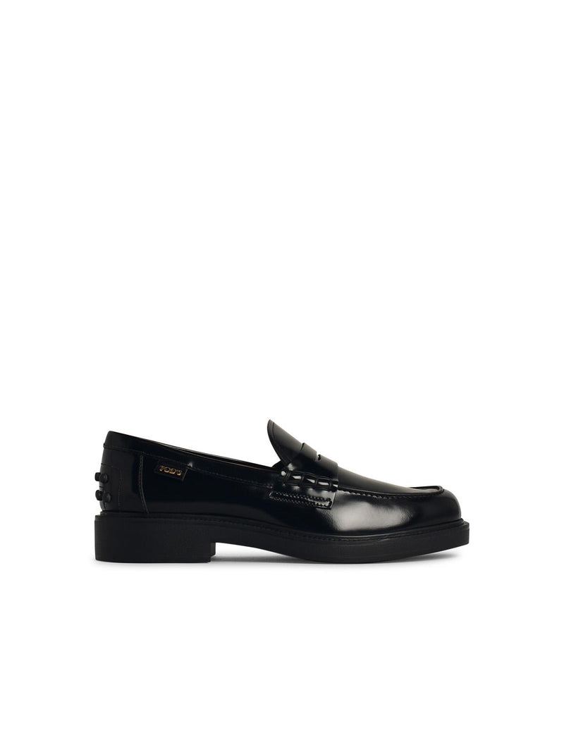 Tod’s Tod's Women's Black Leather Loafers - World Class Fashion