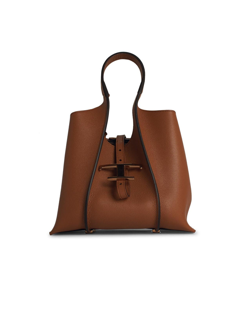 Tod’s Tod's Small Leather Timeless Bag Beige - World Class Fashion