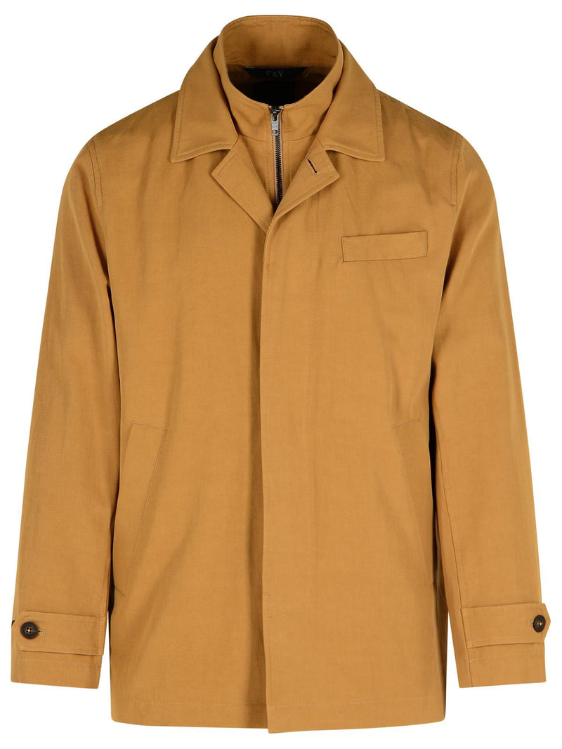 Fay Fay 'MORNING' Beige Cotton Blend Jacket - World Class Fashion