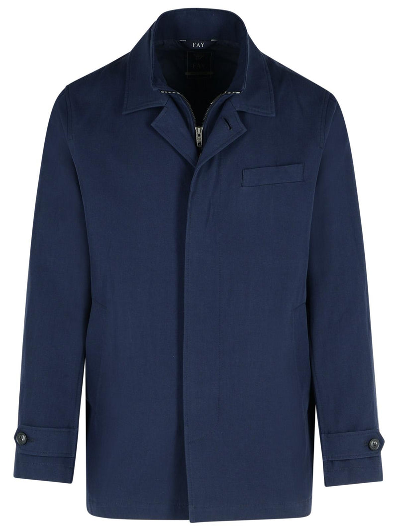 Fay Fay 'MORNING' Blue Cotton Jacket - World Class Fashion