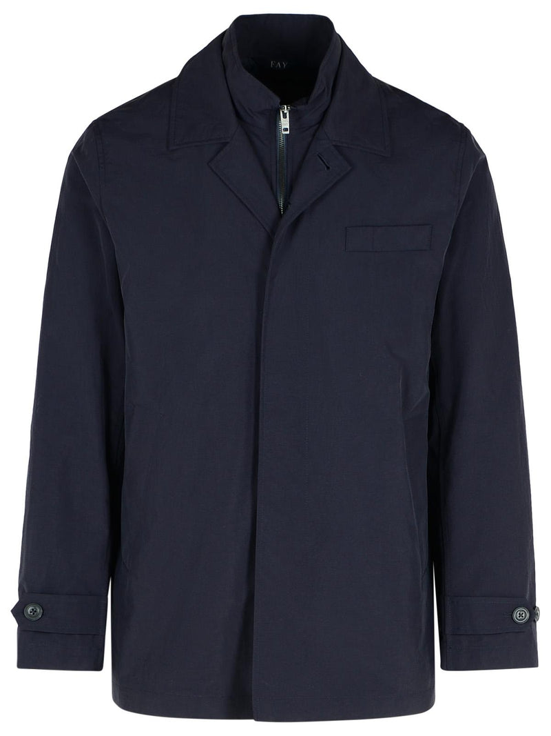 Fay Fay 'MORNING' Navy Polyamide Jacket - World Class Fashion