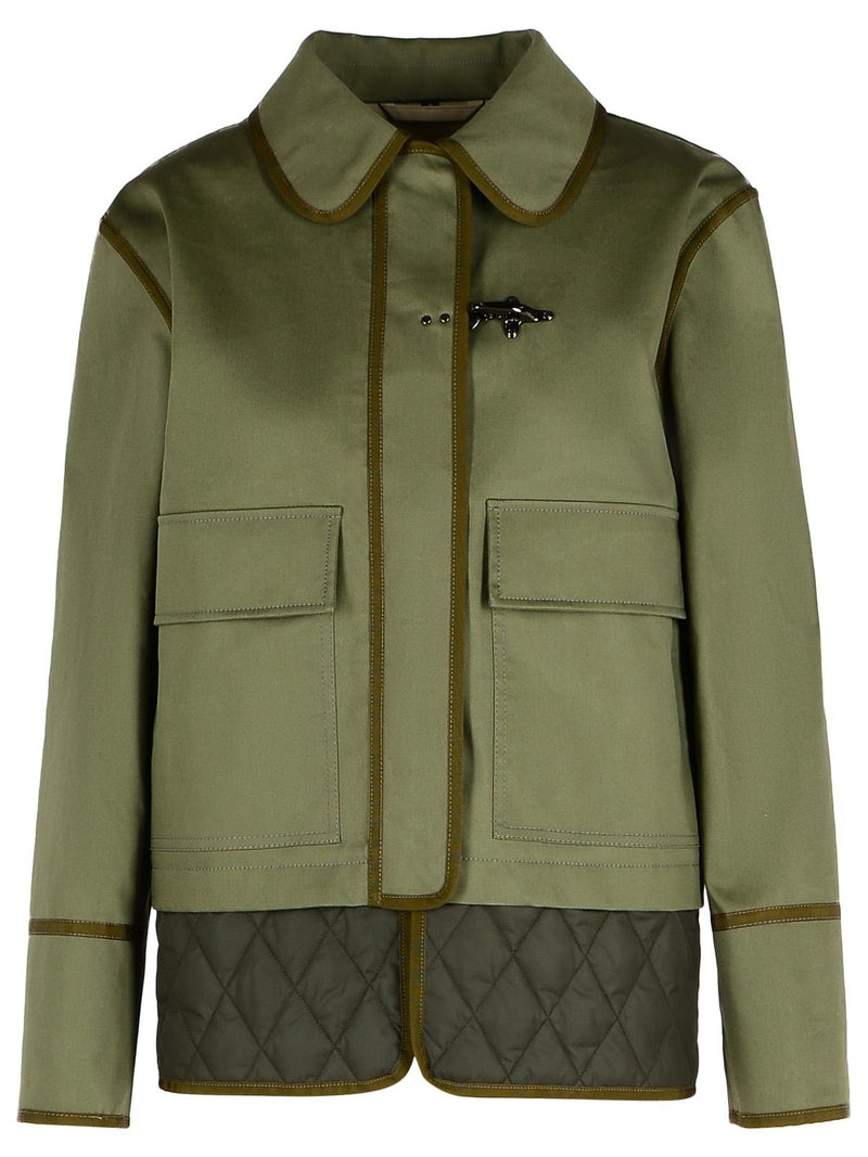 Fay Fay Cotton Blend Jacket Green Women - World Class Fashion