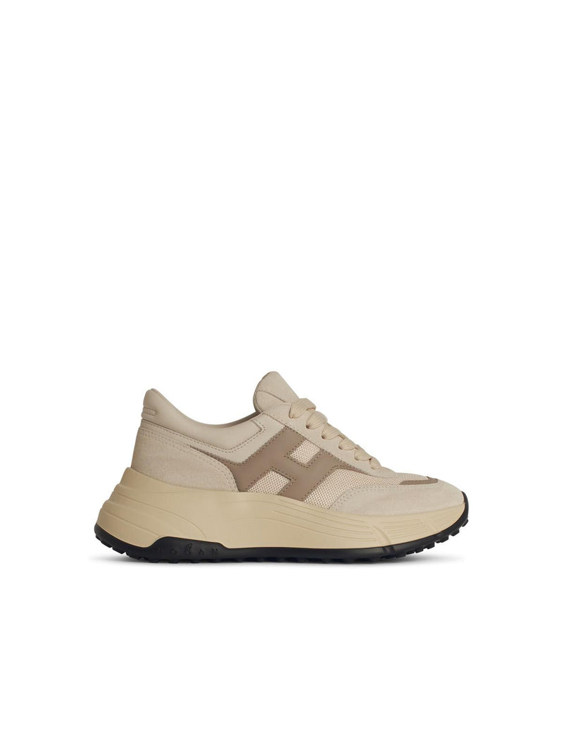 Hogan Hogan H669 Zapatillas de Piel Beige Mujer - World Class Fashion