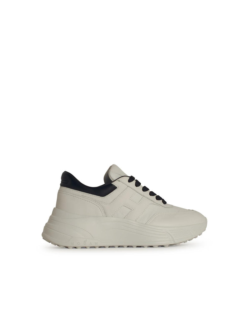 Hogan Zapatillas de Piel Blancas Hogan H669 para Mujer - World Class Fashion