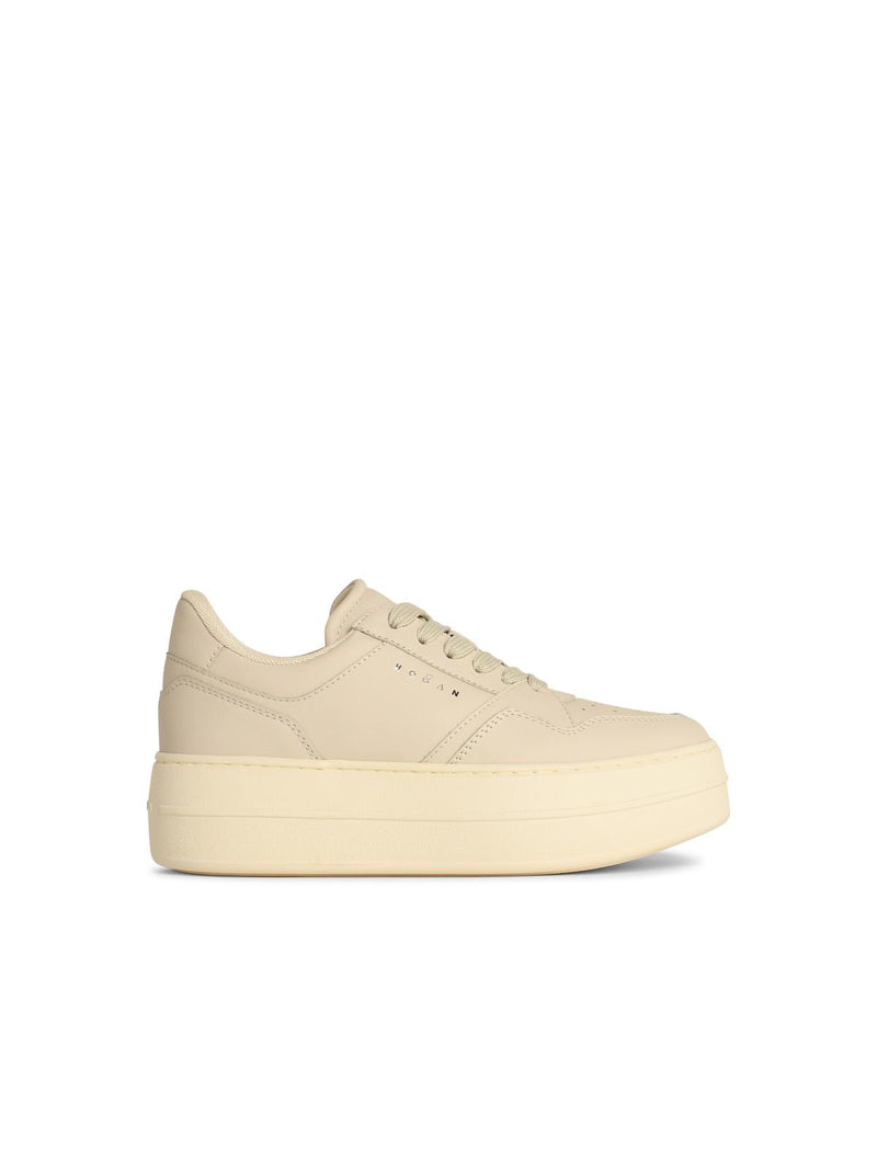 Hogan Zapatillas de piel marfil H670 de Hogan para mujer - World Class Fashion