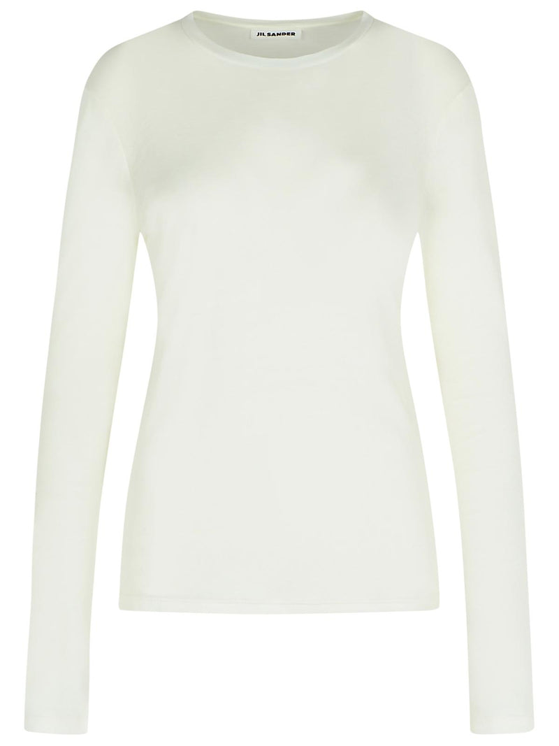 Jil Sander Jil Sander Polo de algodón blanco para mujer - World Class Fashion