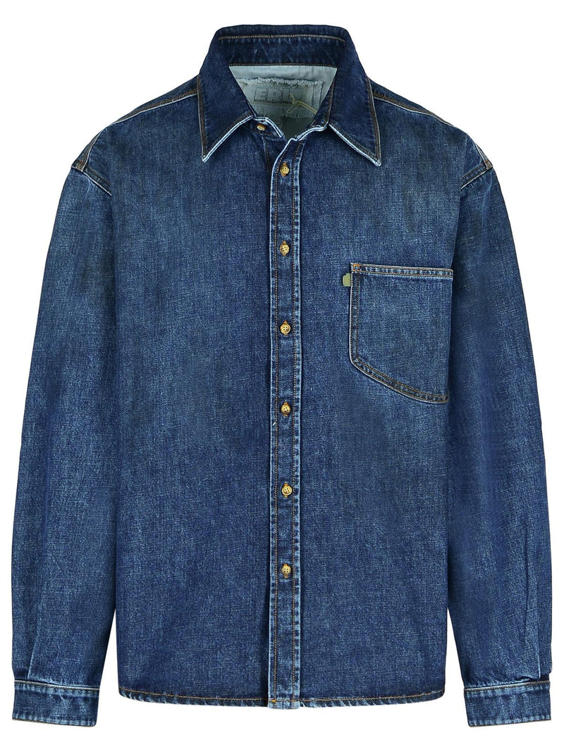 Erl Erl Blue Denim Jacket Men - World Class Fashion