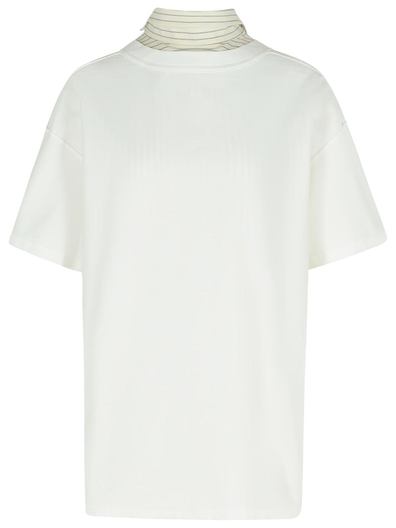 Maison Margiela Maison Margiela Inverted Collar Cotton Shirt White - World Class Fashion