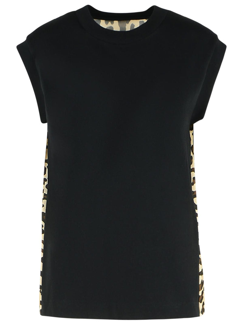 Sacai Sacai Black Cotton Tank Top Beige - World Class Fashion