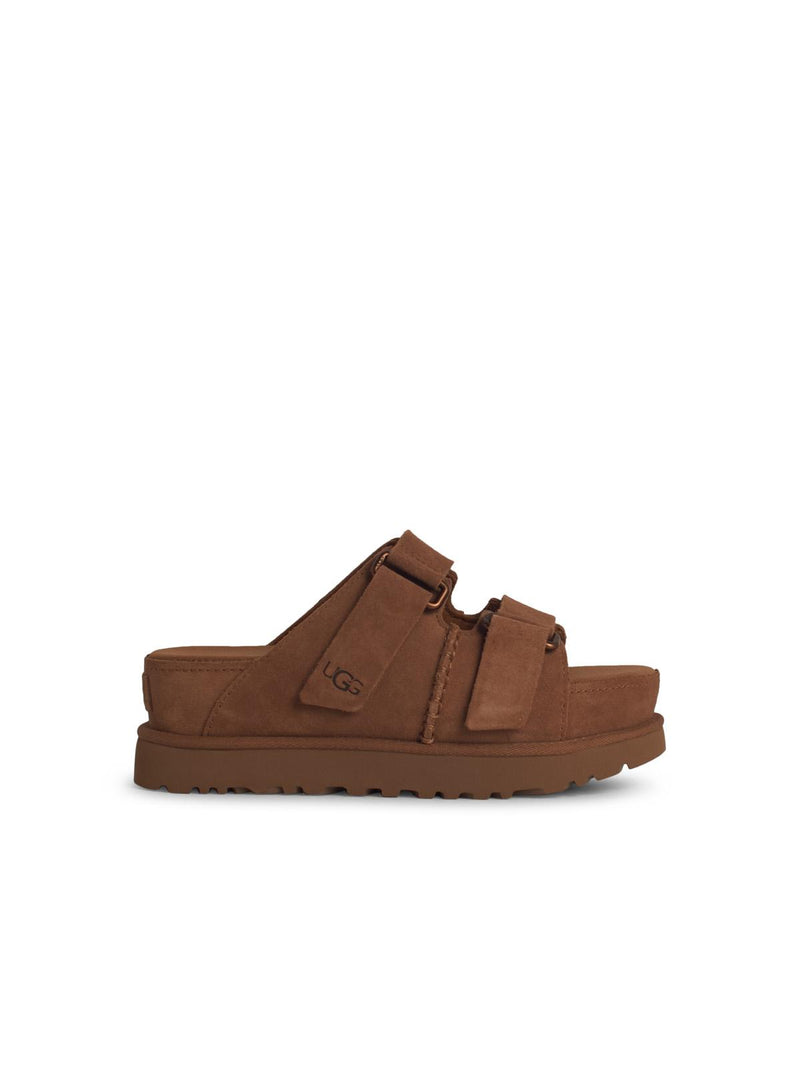 Ugg Ugg GOLDENSTAR Brown Suede Slippers Women - World Class Fashion