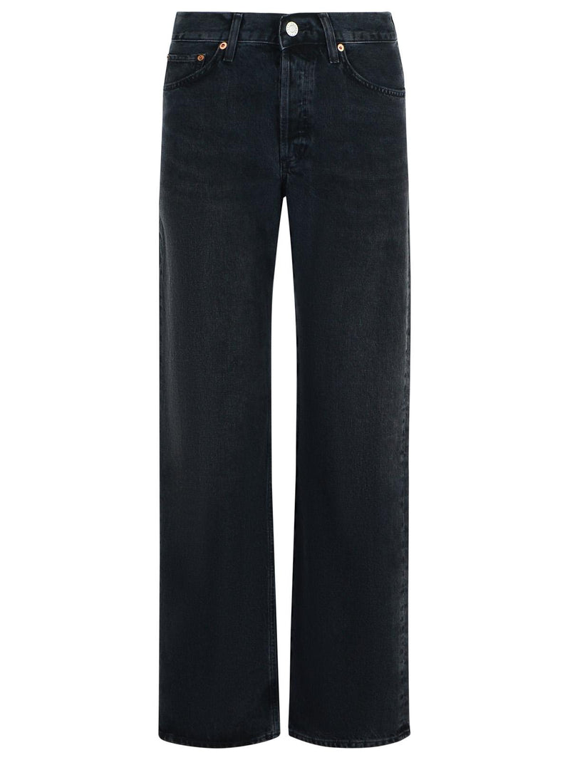 Agolde Agolde V-WAIST Black Denim Jeans Women - World Class Fashion