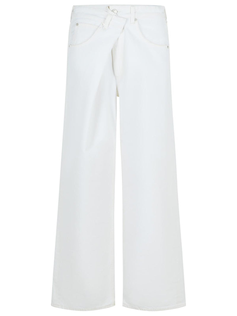 Agolde Agolde VANA White Cotton Jeans Women - World Class Fashion